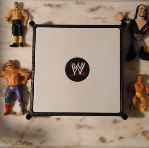 WWF wrestelmania ring and hulk Hogan, undertaker, John Cena action figures